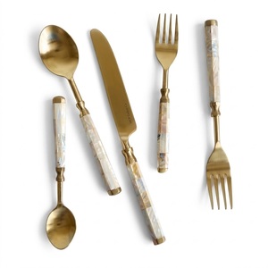 Luxury Mother Of Pearl <b>Handle</b> Cutlery Set Elegant Stainless Steel Flatware Set Modern Wedding Home Restaurant Dinnerware Gift - Product Image 2