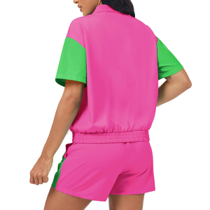Ensemble short coupe-vent pour femme, léger, deux pièces, vêtements de sport, séchage rapide, course à pied, entraînement, tenue décontractée d'été - Product Image 5