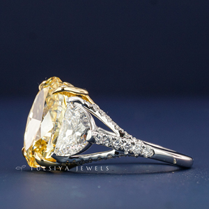Anillo de Compromiso de Lujo con Diamante Sintético Cultivado en Laboratorio, Corte Ovalado, Oro Sólido de 14K, Certificado IGI, Regalo de Aniversario para Mujer - Product Image 3