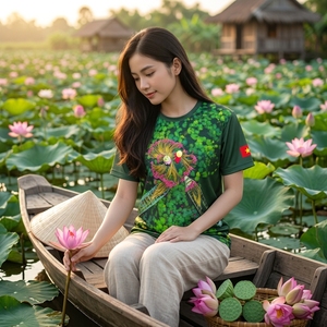 Custom Vietnam Theme <b>T</b> <b>Shirt</b> Cotton Casual Wear OEM ODM Wicking Unisex Short Sleeve <b>Polyester</b> Sportswear - Product Image 5