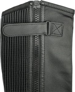Custom Men English Style Half <b>Chaps</b> Zipper Closure Lightweight Breathable Equestrian Horse <b>Riding</b> Wear Factory - Product Image 3