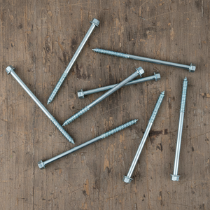 Heavy Duty Roofing Construction <b>Fasteners</b> - Zinc Plated Metric Wood Screws 50mm to 300mm - Product Image 1
