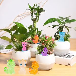 Statua di Drago in Resina Multicolore Creativa, 16 Pezzi, Ornamenti Luminosi per Giardini, Cortili e Scrivanie - Product Image 5