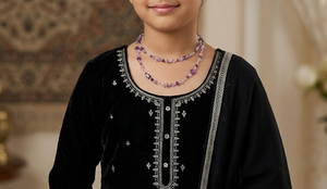 925 Sterling Silver Beads Chain Necklace Unique 30-inch Natural Amethyst Handmade Fashion Accessory - Product Image 2