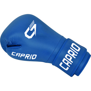 Blue MMA Boxing Gloves Training PU <b>Leather</b> Lightweight Breathable Adjustable Hook Loop <b>Wrist</b> <b>Strap</b> Customizable Packaging Unisex - Product Image 1