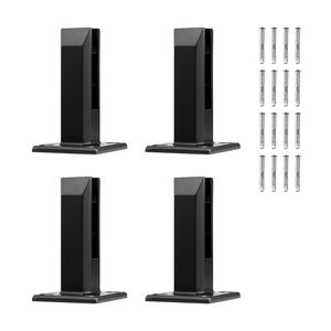 4 supports de fixation carrés en verre trempé et acier inoxydable 304 de 0,1 po, 0,31 po et 0,47 po pour montage de verre - Product Image 1
