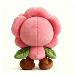 Peluche de rosa rosada, lindo peluche de flor sonriente, muñeco de peluche floral antropomórfico kawaii, regalo de San Valentín - Product Image 4