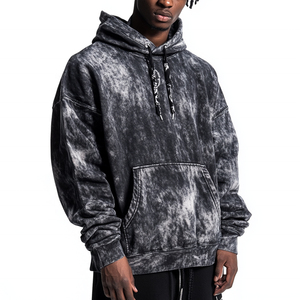 Sudadera con Capucha Oversize Tie-Dye Personalizada para Hombre, 100% Algodón, Diseño con Logotipo y Bolsillo Frontal, Estilo Urbano Casual para Otoño - Product Image 3