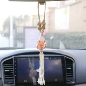 กระจกมองหลังเกลือหิมาลายันดิบทำด้วยมืออุปกรณ์ตกแต่งรถของขวัญสไตล์ความรักสำหรับตกแต่งบ้านของเธอแกะสลัก - Product Image 1