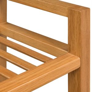Scarpiera a 2 ripiani in legno massello di quercia 19.7 "x 10.6" x 15.7 "per scarpe - Product Image 4