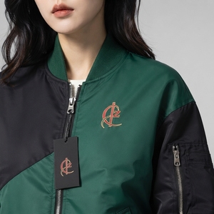 Custom <b>Women</b> Bomber <b>Jacket</b> Soft Fabric Full Zipper Closure Rib Knit Hem Comfortable Fit <b>Lightweight</b> Casual Streetwear Apparel - Product Image 5