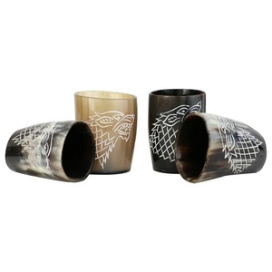 Viking Horn <b>Wine</b> Glass Authentic Buffalo Horn Handcrafted Hand Carved Natural Eco-Friendly Durable Modern-Style Business Gift - Product Image 3