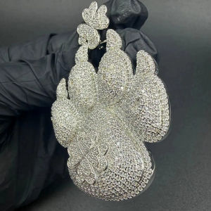 Pendentif unisexe en diamant plaqué or rose en argent sterling S925, taille brillante, certifié IGI, style HipHop, vente chaude - Product Image 5