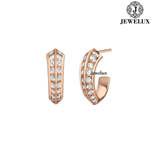 Natural IGI Certified VVS Diamond <b>Stud</b> Earrings 925 Sterling <b>Silver</b> Rhodium Plated for Women's Parties Wedding From India - Product Image 3