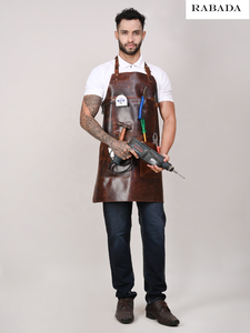 Delantal de cuero auténtico de alta calidad, multiusos, todo tipo de delantales de trabajo con delantal de bolsillo para herramientas - Product Image 5