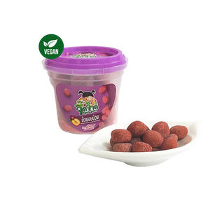 ขนมผลไม้วีแกน บ๊วยอบแห้ง เคี้ยวหนึบ นุ่ม หวาน รสแกรปฟรุต 80% จากธรรมชาติ 45 กรัม บรรจุกระป๋อง ยี่ห้อ JEEDJARD รูปทรงกลม - Product Image 1