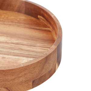 Stylish Acacia Wood Lazy Susan Organizer for Turntable <b>Countertop</b> Food Bin for <b>Spices</b> Pantry Storage & Pivot Shelf Food Display - Product Image 2