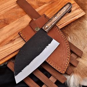Couteau de boucher sur mesure en acier à haute teneur en carbone, couteau à découper la viande avec étui en cuir, couteau de chef tranchant comme un rasoir - Product Image 6