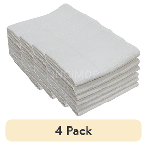 Fourniture aux importateurs de serviettes de nettoyage en coton 100% côtelé, 16x19, 32oz, blanchies, blanches, pour cuisines commerciales, provenant d'Asie. - Product Image 2