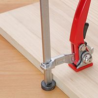 Pince de serrage rapide robuste à cliquet pour table de soudage et établi croisé avec mesures métriques pour la fabrication et l'assemblage de métaux