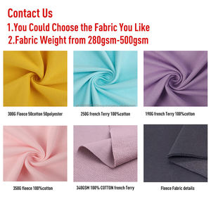 Blanc 500GSM Pull Coton Polyester Polaire Lourd Streetwear Plaine Imprimer Broderie Hoodies No String Fabricant - Product Image 6