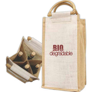 Fashionable Jute Picnic Tote <b>Bag</b> with Custom Branding for Promotional Use - Product Image 1