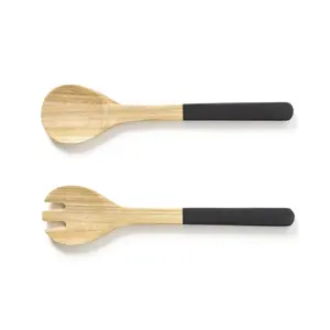 Factory Supply high quality Spun bamboo salad servers Bamboo spoon set for Dining Table Decorative handmade in Viet Nam
