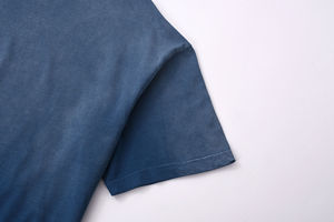 T-shirts vintage délavés à motifs imprimés pour hommes, noirs, 250 g/m², coupe oversize - Product Image 3