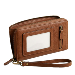 Women's Long Pu Wallet Zipper Closure Large Capacity Minimalist Design Daily Use <b>Wristlet</b> Bag Black RFID Blocking Polyester - Product Image 6