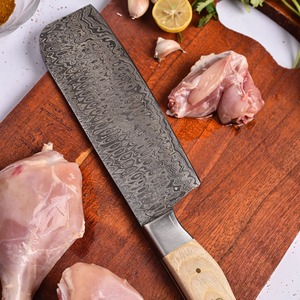 Coffrets de couteaux de chef de qualité supérieure, en acier Damas fait main, avec manche en bois Pukka, cadeau pour les chefs. - Product Image 3