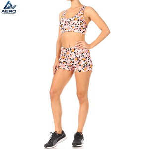 Conjunto Deportivo Personalizado para Mujer 2026, Ropa Deportiva de 2 Piezas, Top Corto y Pantalones Cortos de Cintura Alta, Conjuntos Deportivos Sublimados - Product Image 2