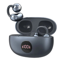Auriculares de Clip para Oreja 2026, Auriculares Inalámbricos de Oreja Abierta con Pantalla Digital, Reducción de Ruido AAC, Auriculares Deportivos BT 5.4