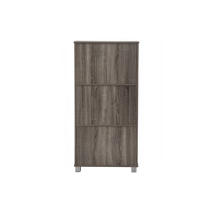 Modern Laminated Board <b>Storage</b> <b>Box</b> Sonoma Dark Finish Three Tier Multi-Purpose <b>Lockable</b> Organizer Cabinet Separate Key Locks - Product Image 4