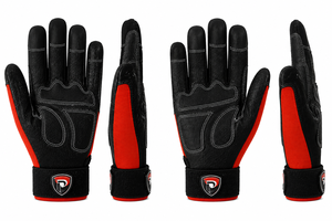 Guantes de Seguridad de Cuero de Alta Calidad Dumela International, Rayados en Rojo y Negro, Largos hasta la Muñeca, Transpirables, para las Cuatro Estaciones, Deportivos y de Uso Diario - Product Image 5
