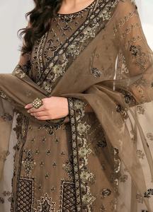 ชุดเดรสงานปาร์ตี้สไตล์บอลลีวูดคอลเลคชั่นใหม่ปี 2023 พร้อมเสื้อปักลายหนัก กางเกงผ้าตาข่าย และผ้าพันคอผ้าตาข่าย ชุดอินเดียและปากีสถาน - Product Image 4