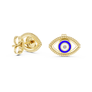 Conjunto de Aretes Modernos con Diseño de Ojo Turco en Oro Rosa Sólido de 18 Quilates, para Compromiso, Boda, Fiesta, San Valentín, Eventos Especiales y Uso Diario para Mujer - Product Image 6