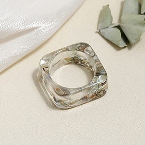 Handmade Colorful Square <b>Resin</b> <b>Rings</b> Marbled Geometric Statement Fashion Jewelry - Product Image 2