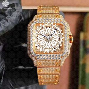 Reloj Cuadrado de Acero Inoxidable para Hombre Charm Jewels de Lujo, 40 mm, Movimiento Mecánico Analógico, Cristal de Zafiro, Cierre Oculto con Botón de Presión - Product Image 1