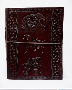 Handmade Genuine Leather Journal Vintage Embossed <b>Notebook</b> with Handmade Paper Travel <b>Diary</b> Sketchbook Writing Journal Gift book - Product Image 1