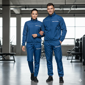 Ensemble de survêtement coupe-vent en nylon personnalisé Rexfit Sports pour hommes, avec fermeture éclair intégrale et éléments réfléchissants - Product Image 4