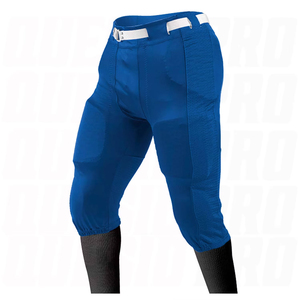 Mens Black Padded American Football Pants Buckle Closure Mesh Breathable <b>Athletic</b> Practice Game Performance Sportswear export - Product Image 4