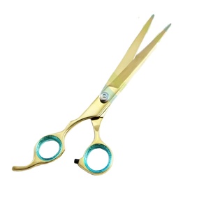 Ciseaux à cheveux professionnels pour droitiers, lame droite en acier inoxydable de 6 pouces, pointe acérée, manche long, outil de beauté pour la coupe de cheveux - Product Image 1