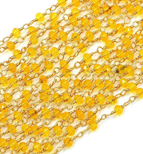Yellow Beaded <b>Necklace</b> Layered Gold Chain Faceted Crystal Multi Strand Boho <b>Statement</b> Jewelry Wholesale Bulk - Product Image 3