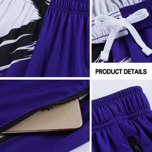 Nouveaux shorts de basket-ball pour hommes à la mode Shorts de sport personnalisés Polyester matériel taille élastique poches latérales Shorts de basket-ball - Product Image 6