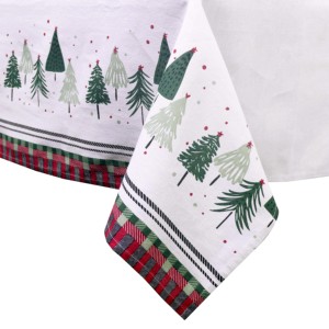 Beautiful Christmas Tree Printed Design Table Cloth Soft Premium Quality Table Cloth for Christmas home Decor. - Product Image 5