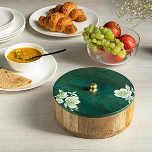 Luxury Wooden Roti <b>Box</b> Chapati Hotpot Insulated Food <b>Storage</b> Container Handmade Wooden Kitchenware Serving Dish Organizer - Product Image 4