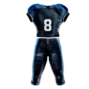 Maillots de football américain 100 % polyester respirant, personnalisables pour adultes, impression par sublimation, avec shorts assortis – Vente chaude - Product Image 2