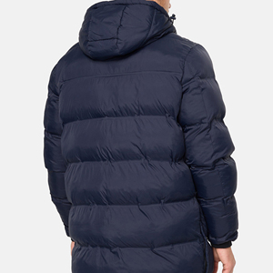 Veste d'hiver décontractée pour homme, à capuche, rembourrée de duvet, coupe-vent, avec fermeture éclair et poches latérales - Product Image 3