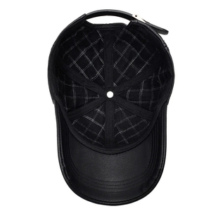 Vintage Sporty Waterproof Canvas Breathable Leather <b>Baseball</b> <b>Caps</b> 6-Panel Adjustable Solid Custom Color Unisex Adult Cycling - Product Image 2