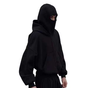 Sweat à capuche de ski Techwear personnalisé avec cagoule intégrée, en polaire thermique oversize, style streetwear, pour homme, modèle Shiesty, veste d'hiver - Product Image 3